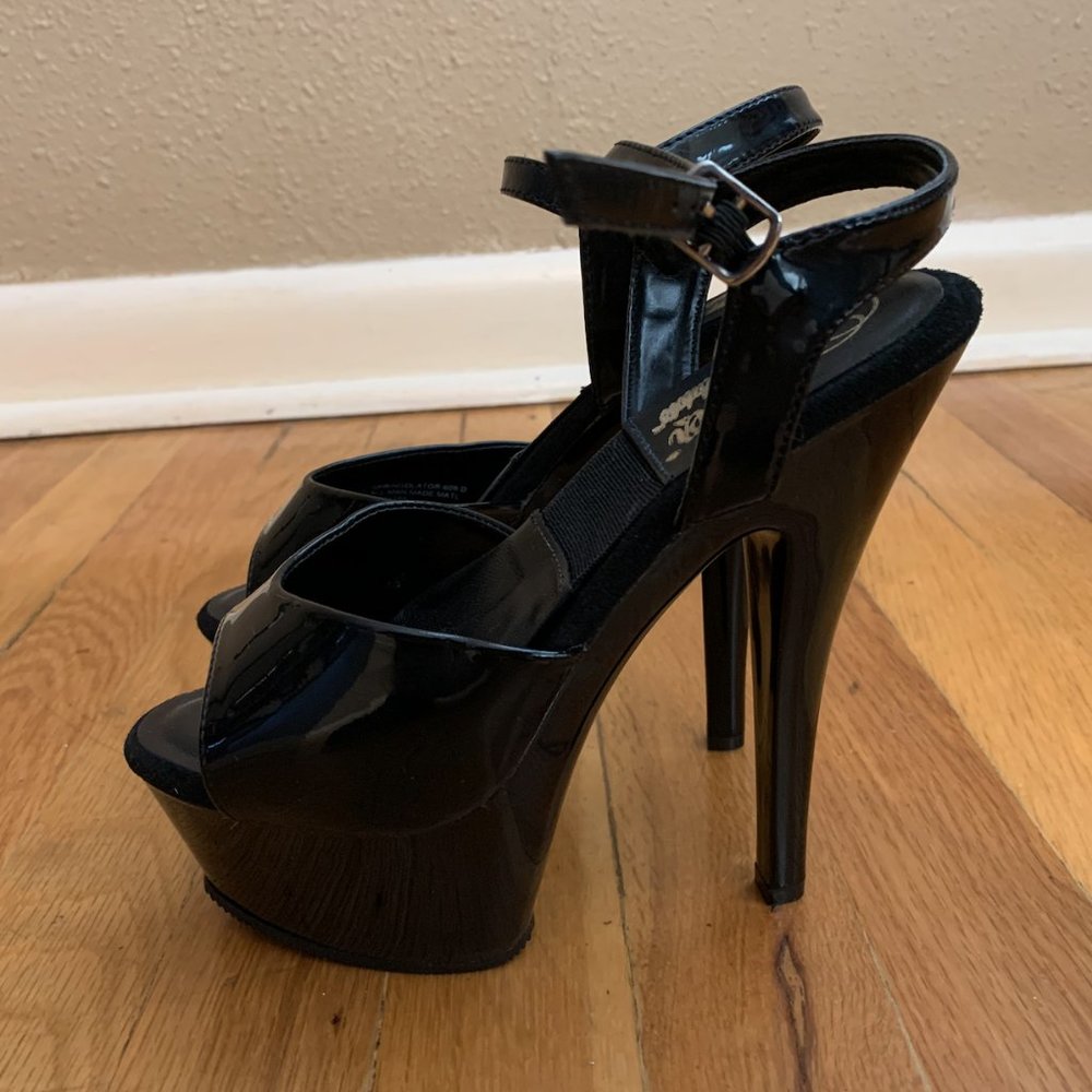 Pleaser Black Platform Heels